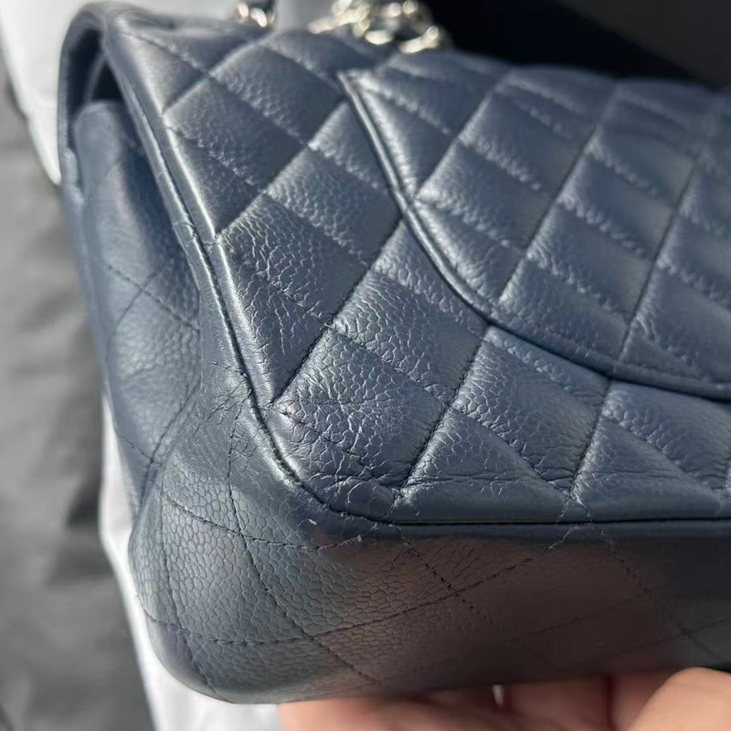 全配❤️ 香奈兒 #深海藍 #荔枝牛皮 #cf25 #中號-12