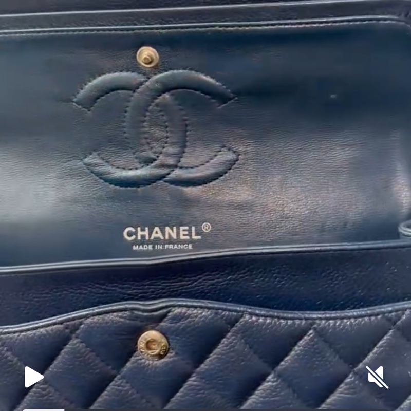 全配❤️ 香奈兒 #深海藍 #荔枝牛皮 #cf25 #中號-28