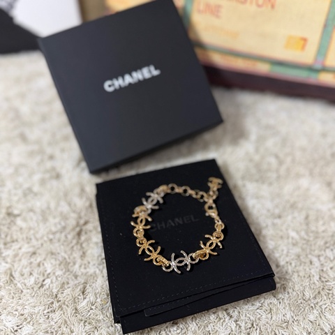 CHANEL 香奈兒 ABH113 BRACELET【26P 春夏預告】雙C LOGO 串連手鏈
