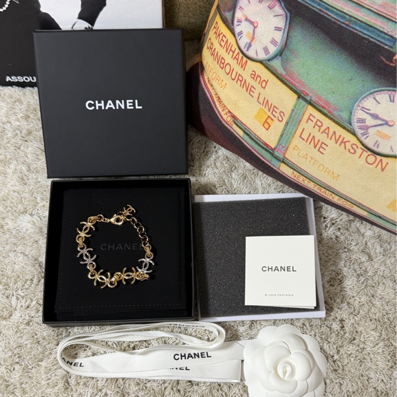 CHANEL 香奈兒 ABH113 BRACELET【26P 春夏預告】雙C LOGO 串連手鏈-6