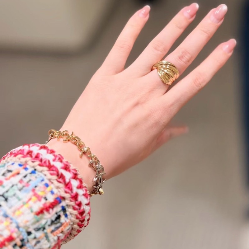 CHANEL 香奈兒 ABH113 BRACELET【26P 春夏預告】雙C LOGO 串連手鏈-4