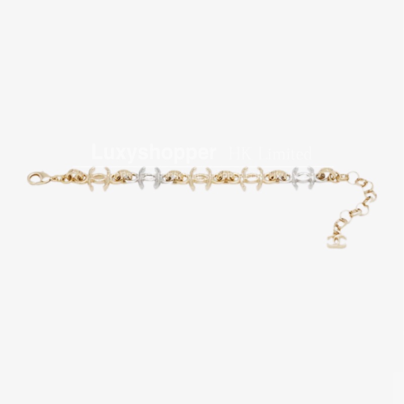 CHANEL 香奈兒 ABH113 BRACELET【26P 春夏預告】雙C LOGO 串連手鏈-5