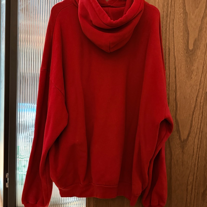 BALENCIAGA | 中性款品牌Logo帽T/ 暗紅-2