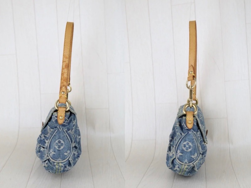 「JL精品代購」 9新 LV 牛仔元寶肩背包-4