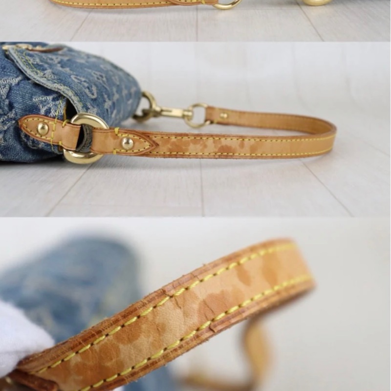 「JL精品代購」 9新 LV 牛仔元寶肩背包-7