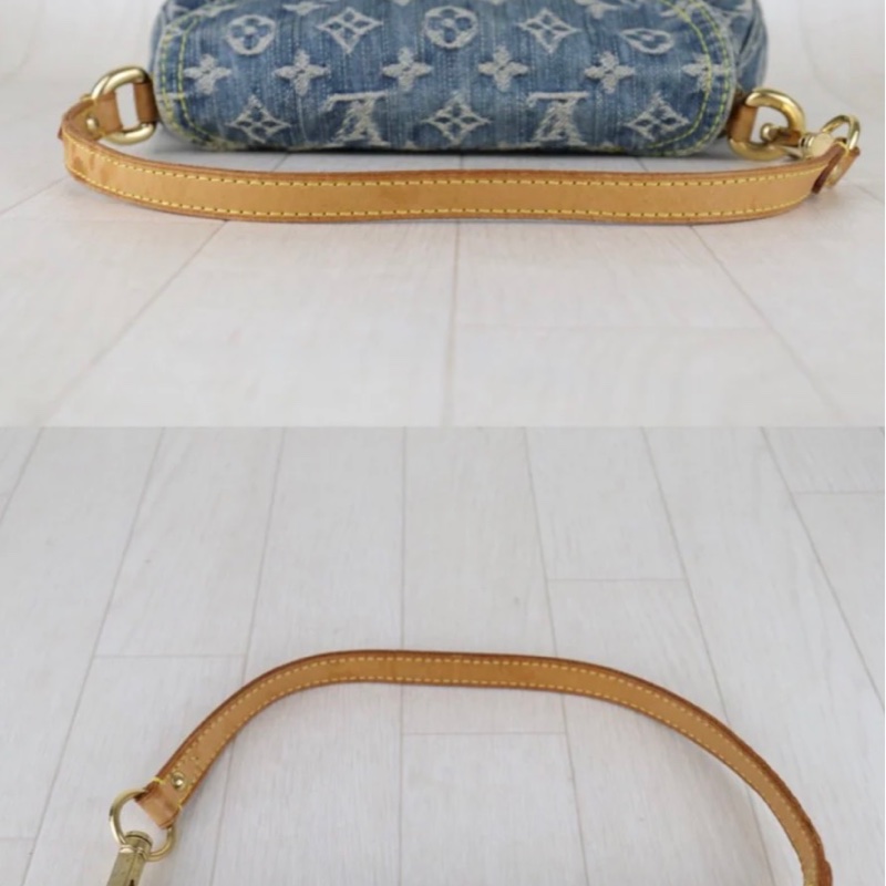 「JL精品代購」 9新 LV 牛仔元寶肩背包-8