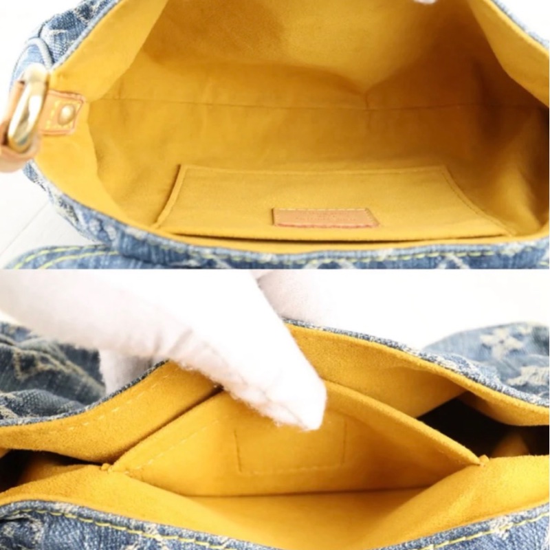 「JL精品代購」 9新 LV 牛仔元寶肩背包-11