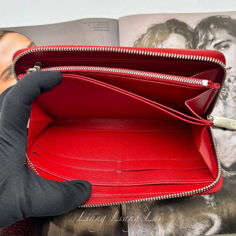 LOUIS VUITTON Epi Zippy Wallet 經典水波紋寶石紅長夾-12
