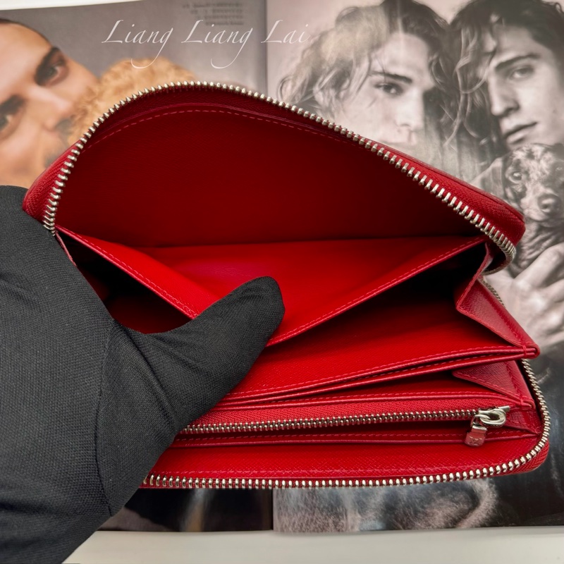 LOUIS VUITTON Epi Zippy Wallet 經典水波紋寶石紅長夾-13
