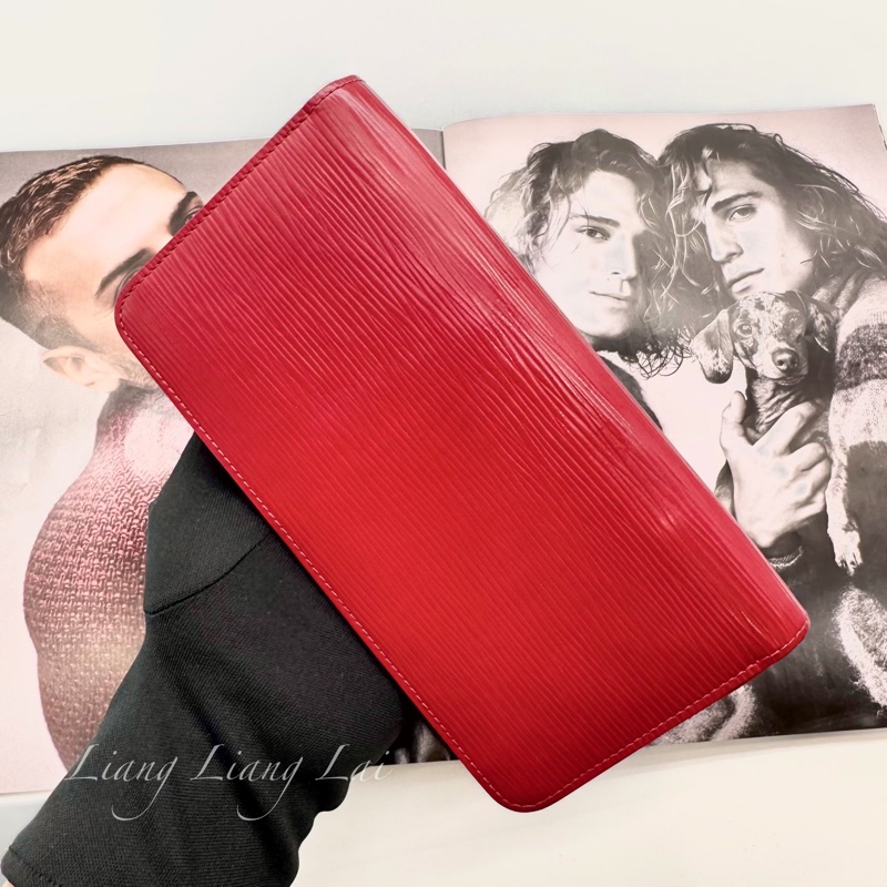 LOUIS VUITTON Epi Zippy Wallet 經典水波紋寶石紅長夾-18