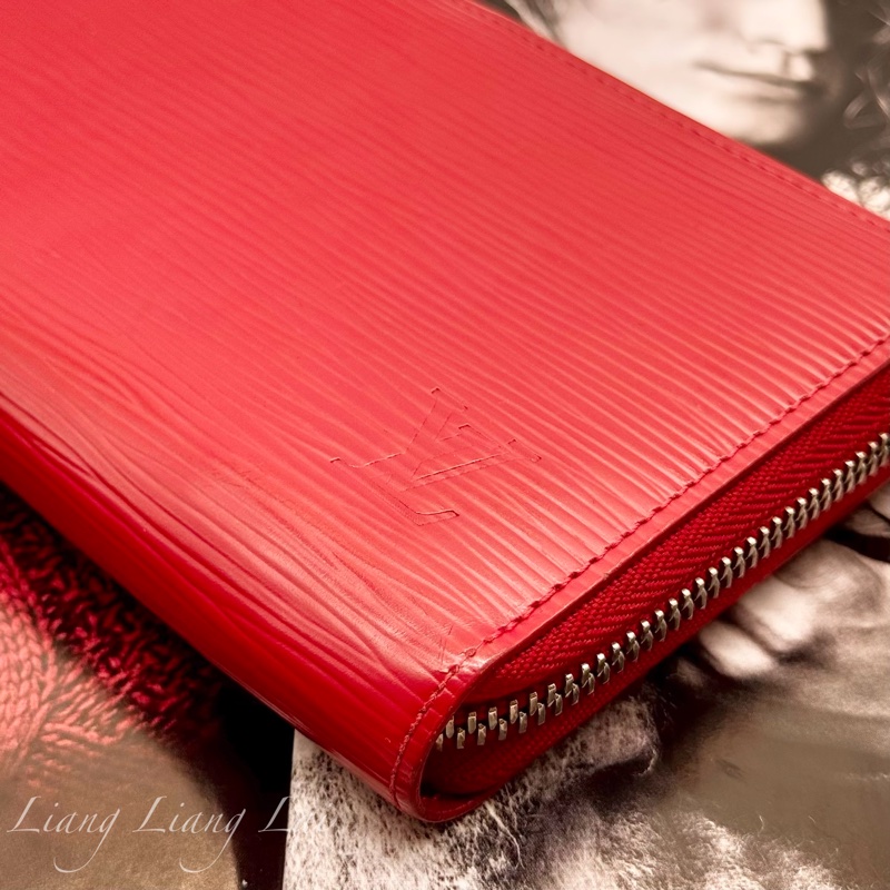 LOUIS VUITTON Epi Zippy Wallet 經典水波紋寶石紅長夾-23