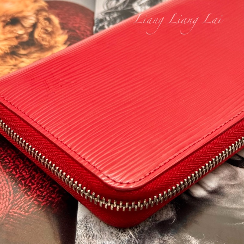 LOUIS VUITTON Epi Zippy Wallet 經典水波紋寶石紅長夾-24