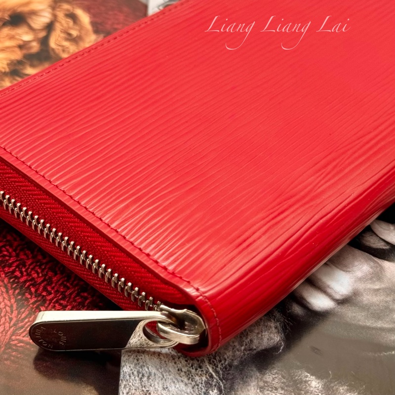 LOUIS VUITTON Epi Zippy Wallet 經典水波紋寶石紅長夾-25