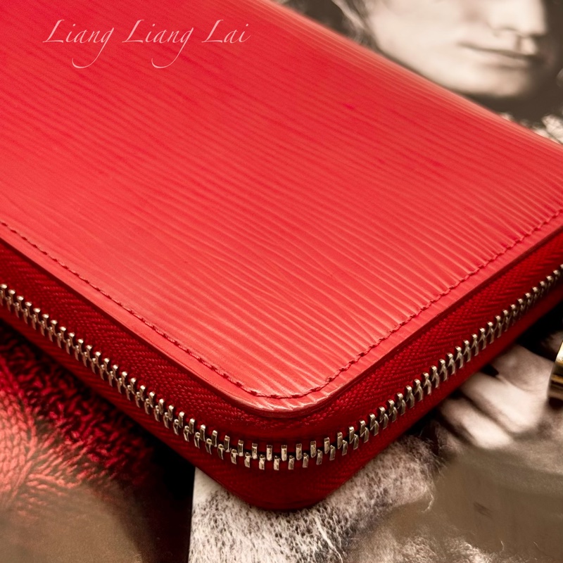 LOUIS VUITTON Epi Zippy Wallet 經典水波紋寶石紅長夾-26