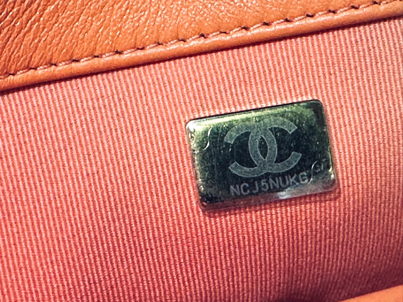 CHANEL 成色基本全新 粉金19bag小號肩背斜背包26*16*7.5 配件塵袋-28