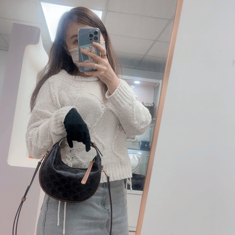 近新 Celine lulu teen 老花斜挎包-13