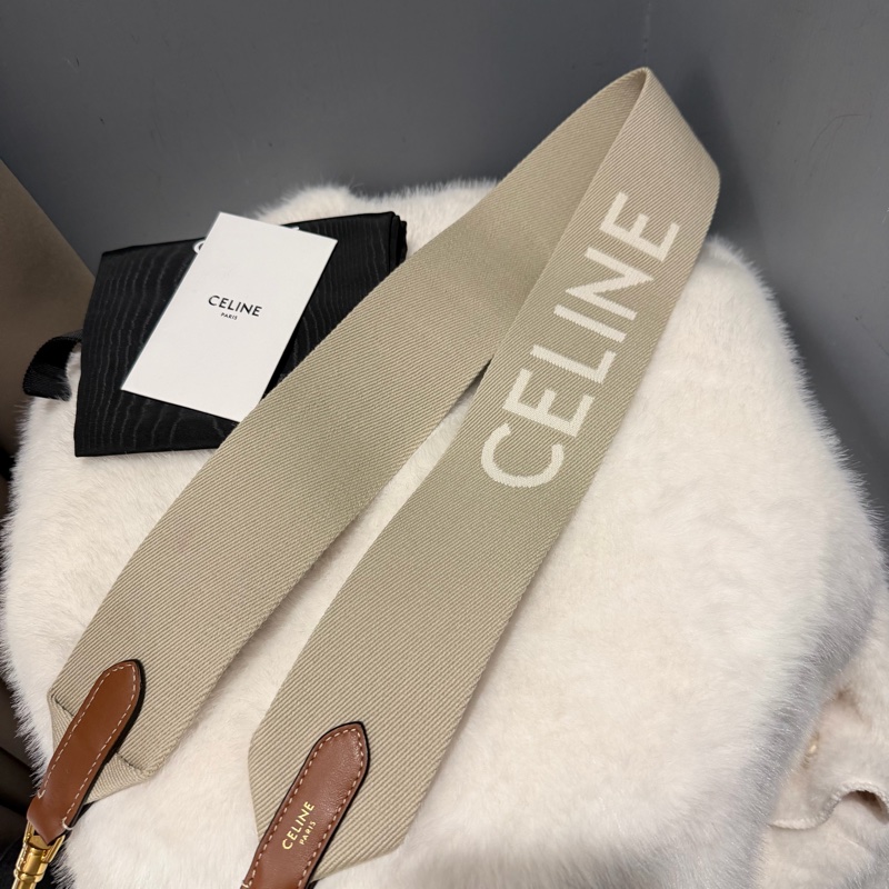 Celine 帆布Strap 粗背袋 側背袋 肩背帶 背帶-0
