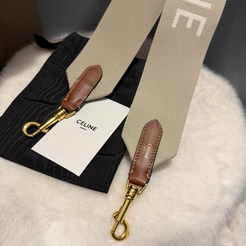 Celine 帆布Strap 粗背袋 側背袋 肩背帶 背帶-4