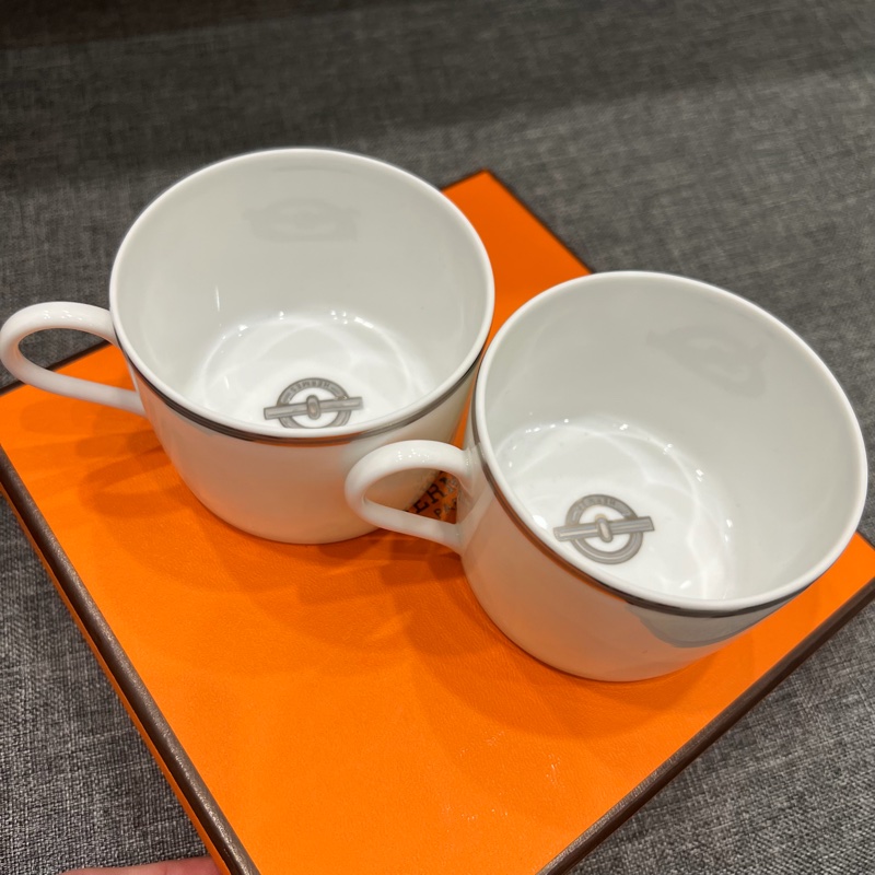 Hermes 愛馬仕 咖啡杯 對杯-0