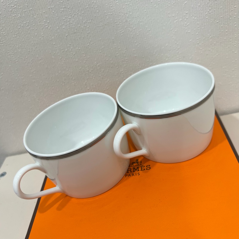 Hermes 愛馬仕 咖啡杯 對杯-1