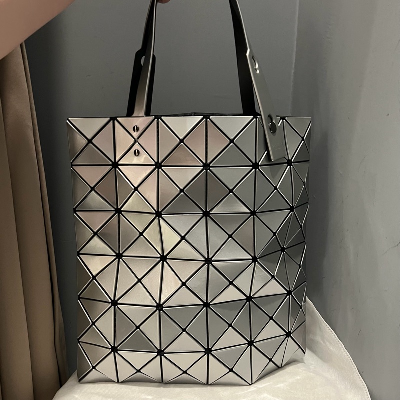 Issey miyake 三宅一生 6X6 BAO BAO包 手提包 肩背包 銀色-0