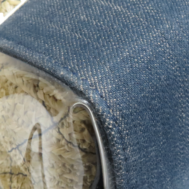 藍/棕色 PVC Denim 稻草 31 Bag 肩背包 無卡【CHANEL 香奈兒】 AS0517-15