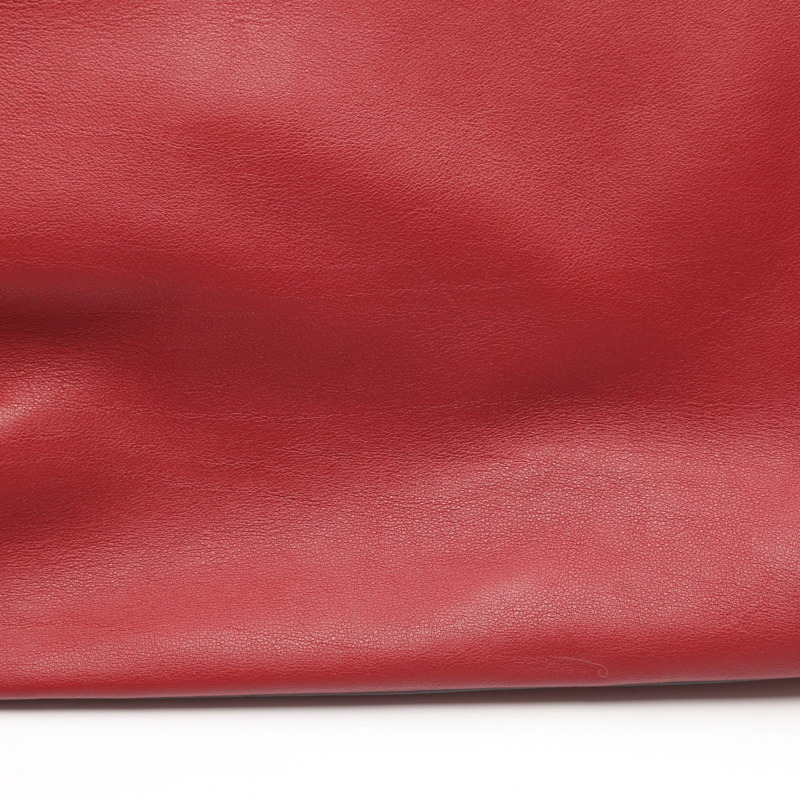 FENDI Peekaboo 大單肩手提包 8BN210 皮革紅色 GHW 二手女式-10