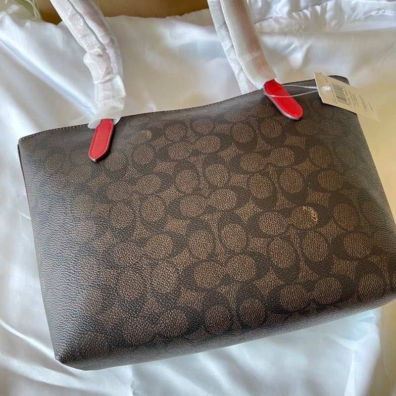 全新【COACH】FIONA 經典 SIGNATURE 拉鍊托特包-2