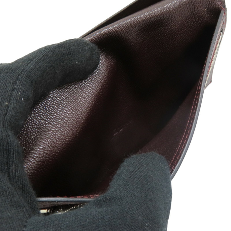 棕色 鱷魚皮 Bearn 長夾 □R刻 銀釦【HERMES 愛馬仕】-5