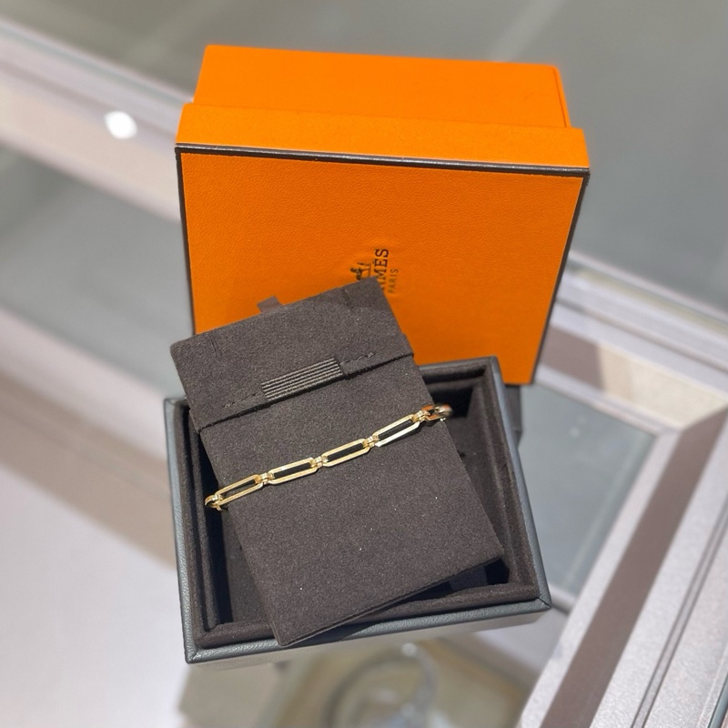 Hermes爱马仕Kelly Chain半钻18k金手链-6