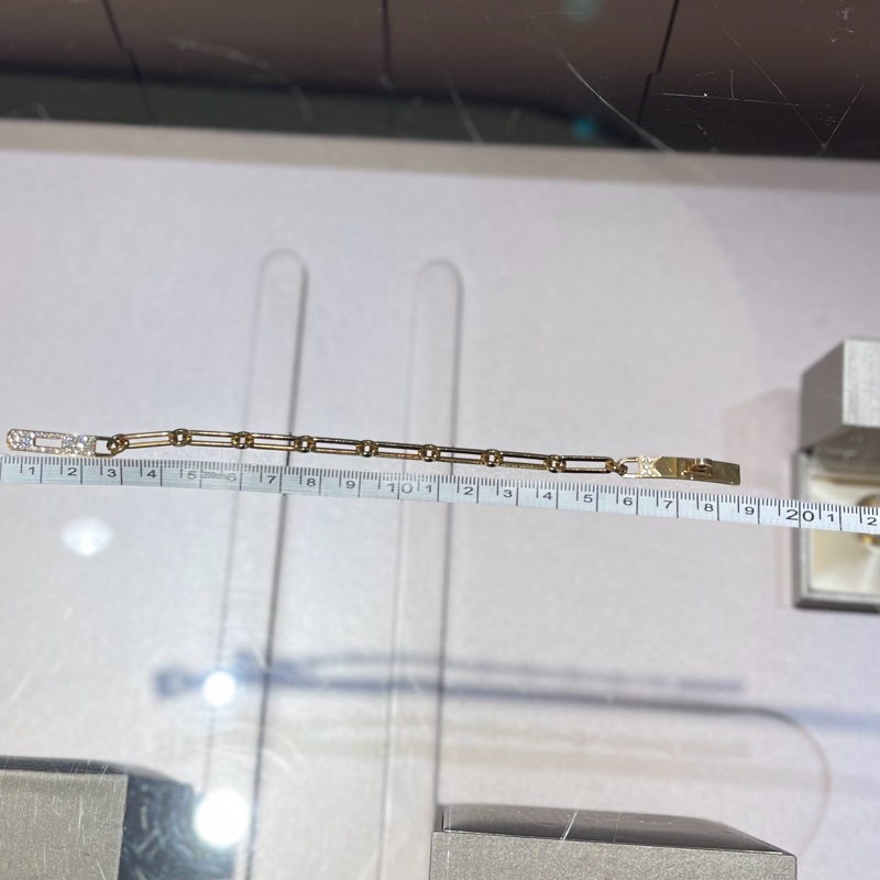 Hermes爱马仕Kelly Chain半钻18k金手链-8