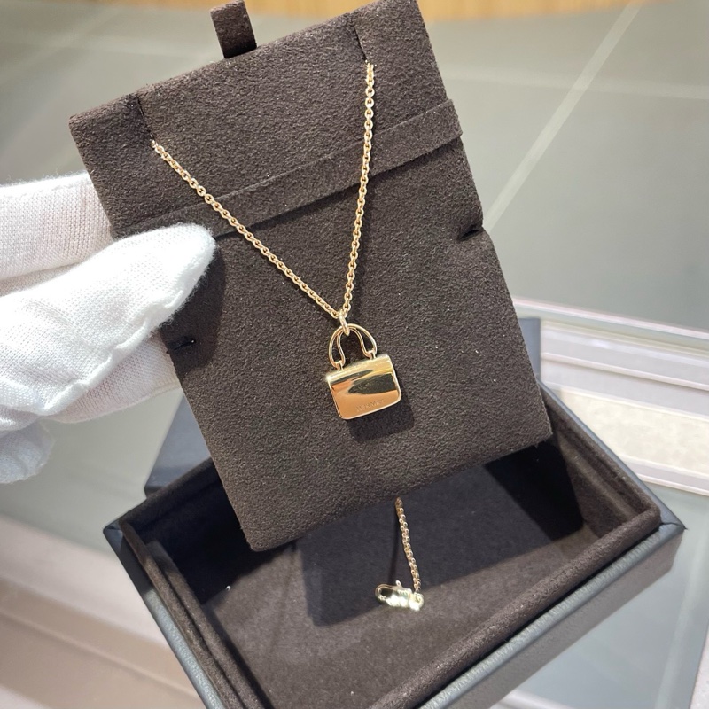 Hermes爱马仕康康粉钻项链-3