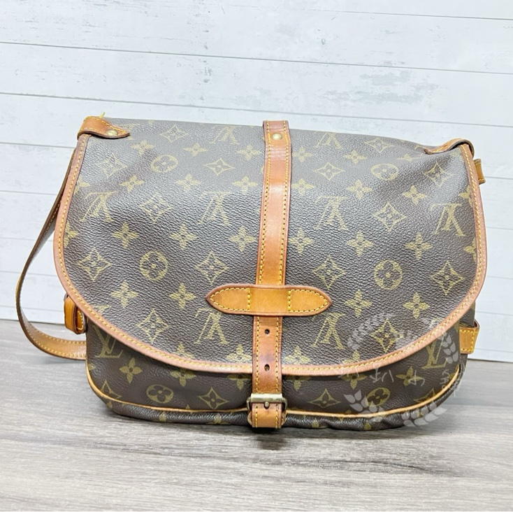 ~~趴趴小舖~~正品Louis Vuitton(LV) M42256 Saumur28馬鞍包/雙子星包(附鑑定證明)2602097404-6