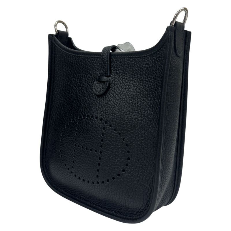 黑色 Taurillon牛皮 Mini Evelyne 16 肩背包 U刻 銀釦【HERMES 愛馬仕】 H069426CKAV-1