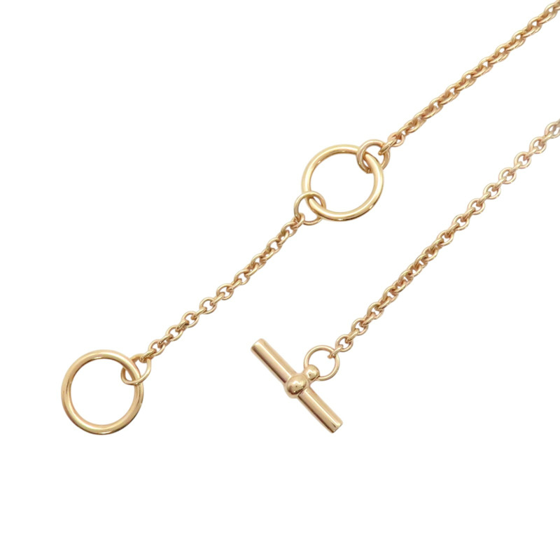 灰色琺瑯 金色鍍金 Chaine d'ancre Mini Maillon 項鍊【HERMES 愛馬仕】-6