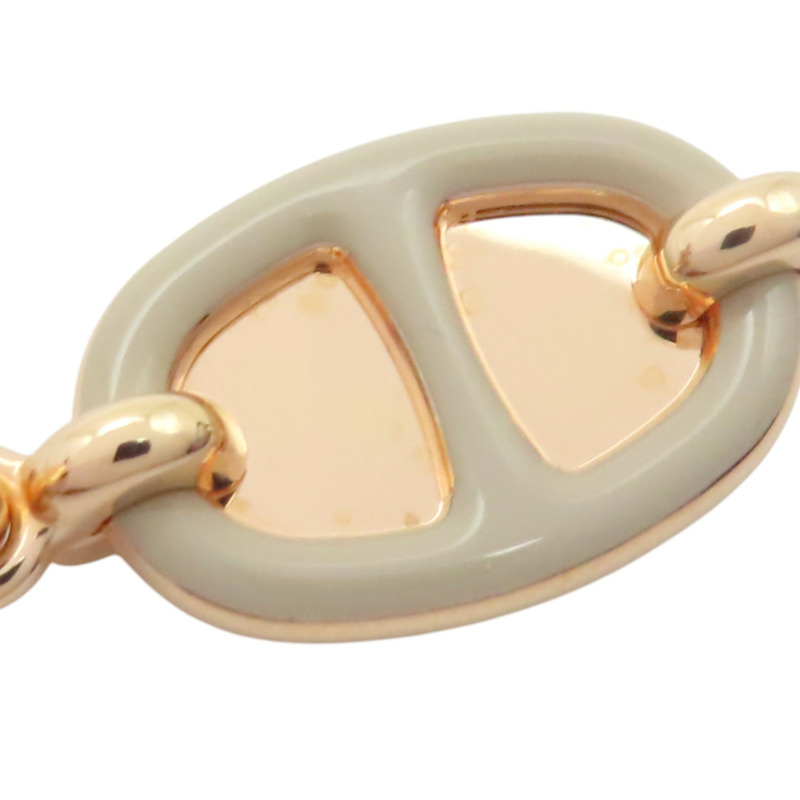 灰色琺瑯 金色鍍金 Chaine d'ancre Mini Maillon 項鍊【HERMES 愛馬仕】-8