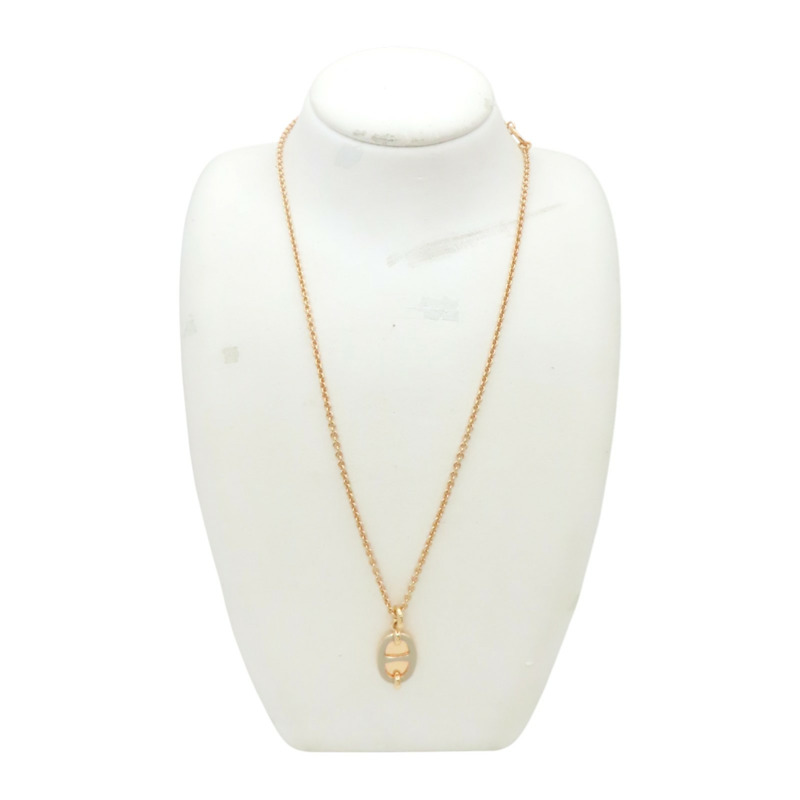 灰色琺瑯 金色鍍金 Chaine d'ancre Mini Maillon 項鍊【HERMES 愛馬仕】-9