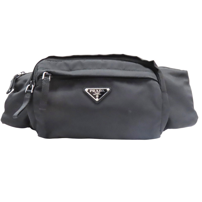 黑色 尼龍 腰包【PRADA 普拉達】 2VL005-0