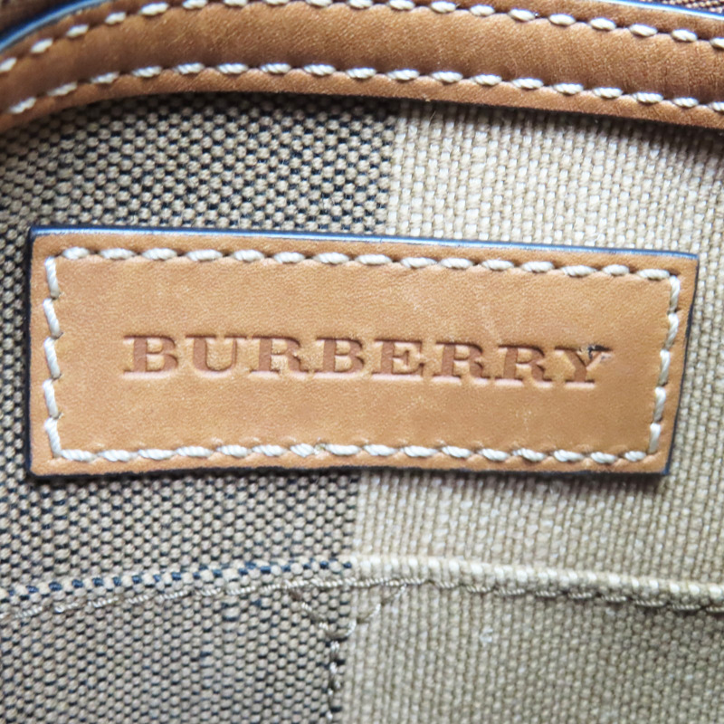 棕色 經典格紋 水桶包 肩背包【BURBERRY 巴寶莉】 3945742-5