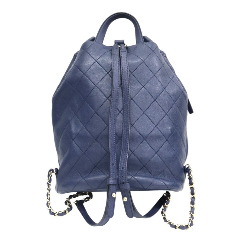 深藍色 牛皮 Daily Round 後背包【CHANEL 香奈兒】-1