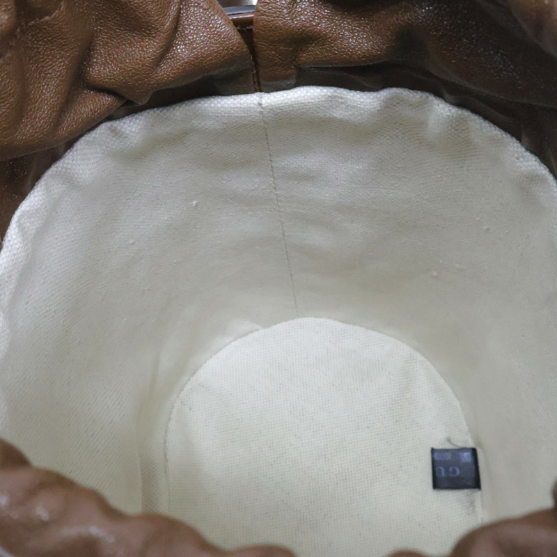 棕色 GG Supreme帆布 牛皮 Horsebit 1955 水桶包 手提包【GUCCI 古馳】 637115-5