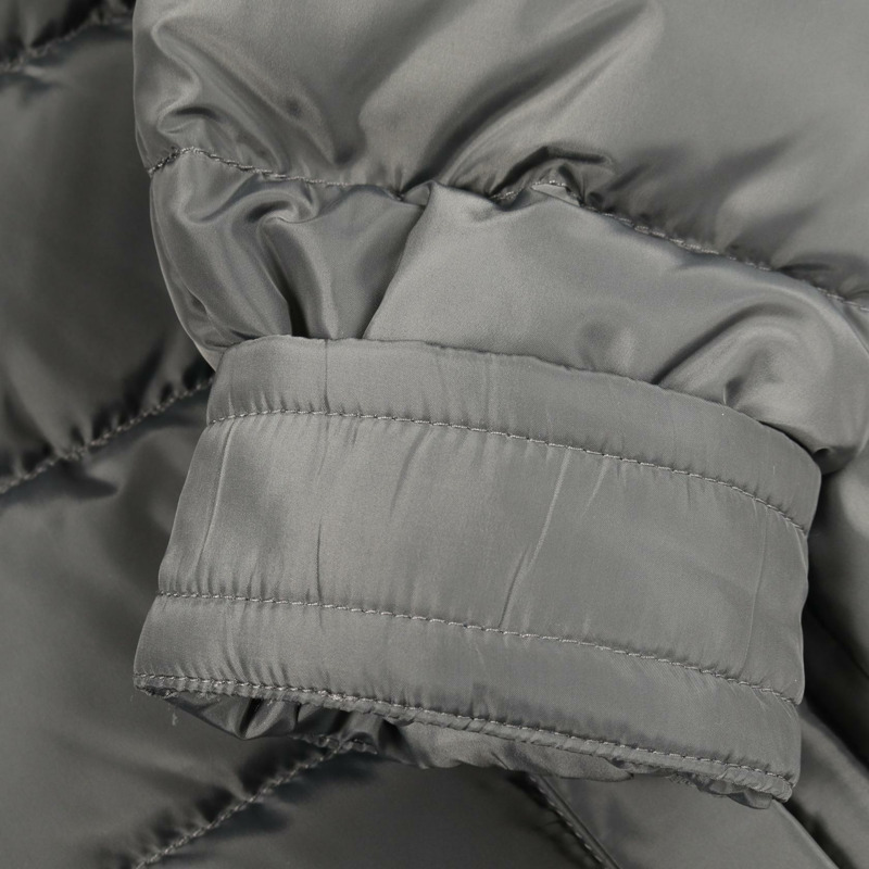 PRADA羽絨外套 #42 聚酯灰色三角標誌二手女款-7