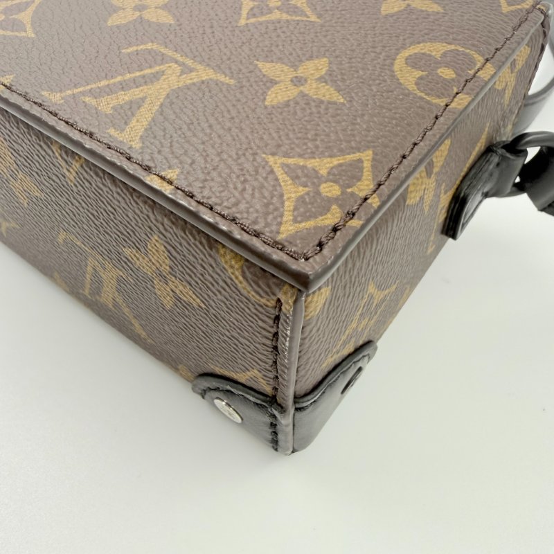 Louis Vuitton -原花拚黑色牛皮Steamer插釦斜背包-10