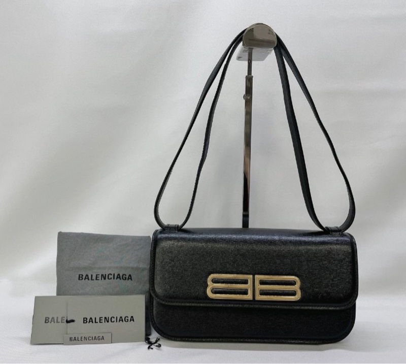 BALENCIAGA Gossip牛皮金扣單肩包-0