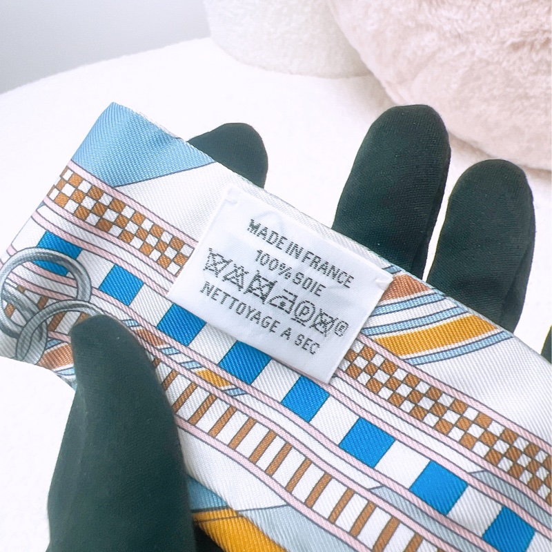 Hermes 藍色包包絲巾 brides et gris gris-4