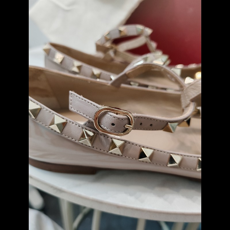 裸粉色Valentino shoes-3