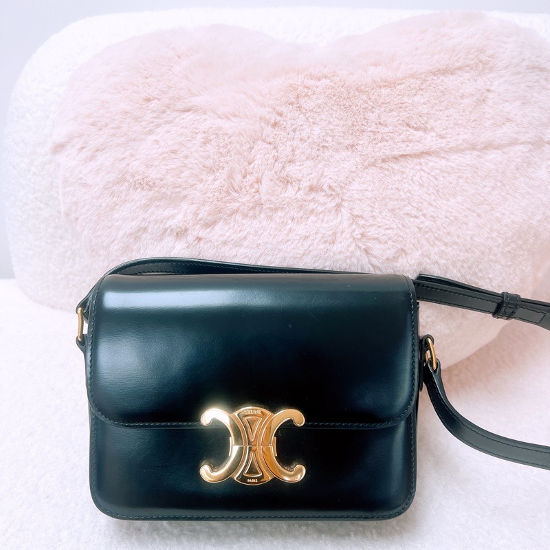 Celine triomphe teen 凱旋門豆腐包 黑色-0