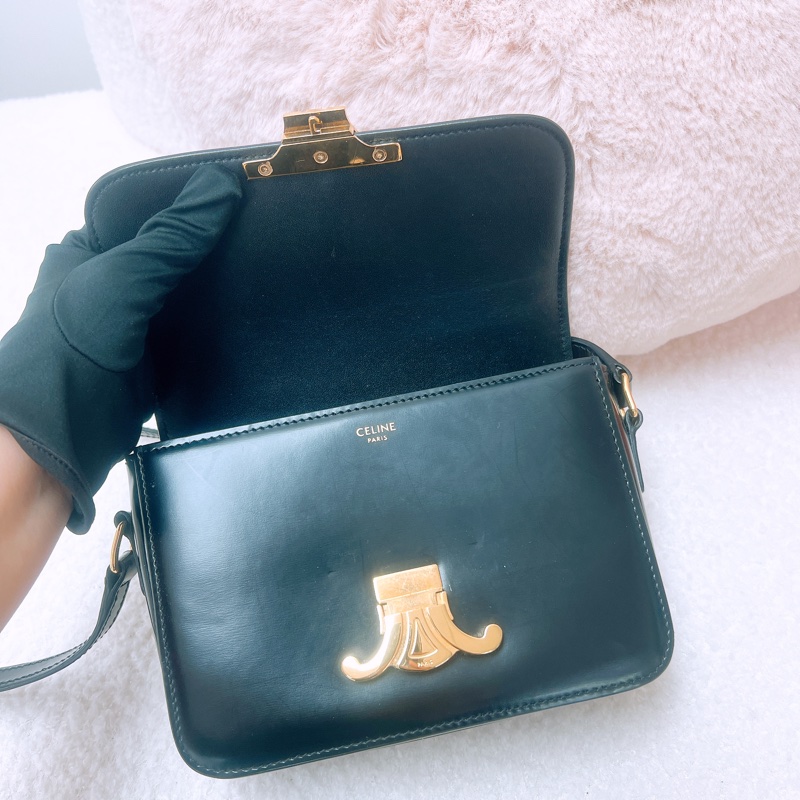 Celine triomphe teen 凱旋門豆腐包 黑色-12