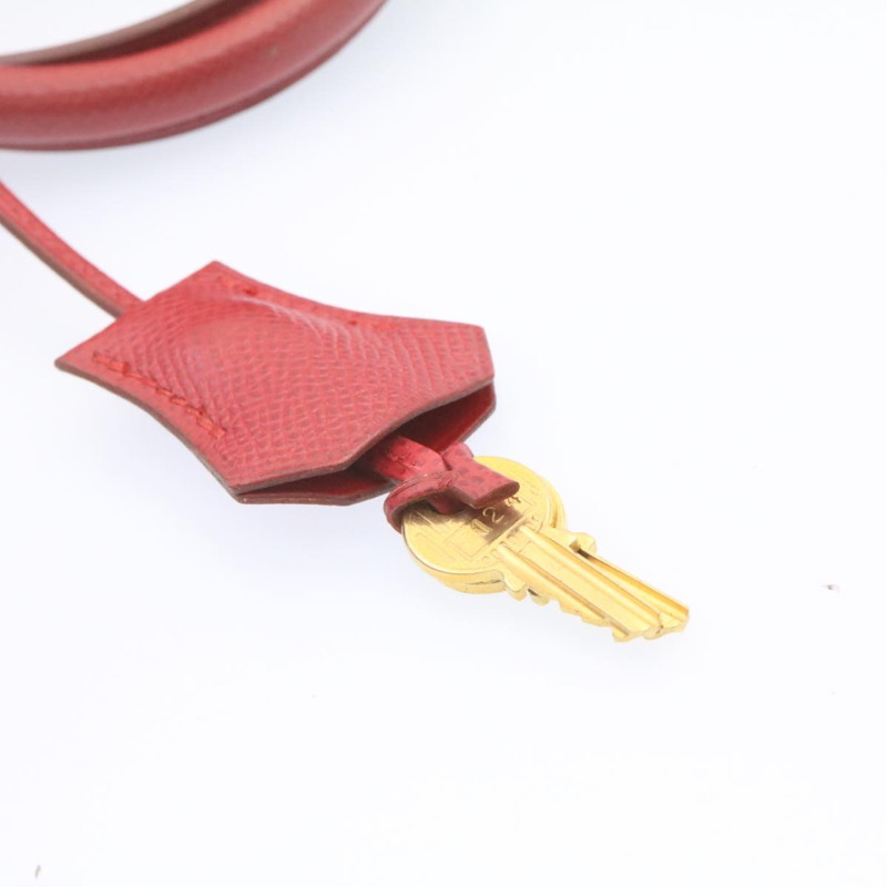 【日本直送】愛馬仕 Bolide 37 手提包，紅色真皮，正品，nh122SAM-18