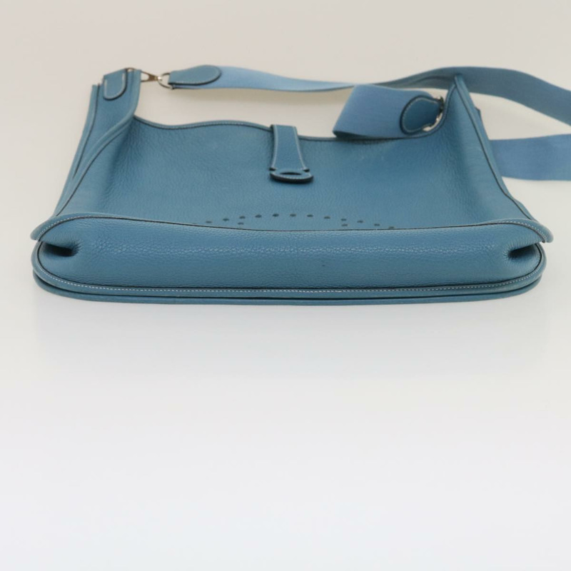 【日本直送】愛馬仕 Evelyn TGM 皮革單肩背包 藍色 正品 am2542gSAM-4